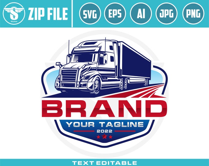 trucking svg, Trucking Company Logo, Moving Truck, Semi Truck, Trucking Brand, Truck Door Logo, Trucker Logo, trucking and road logo svg