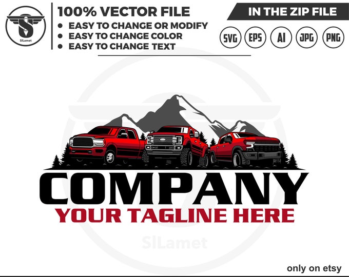 pickup offroad logo - offroad  logo - pickup 4x4 logo - offroad - pickup mountain logo