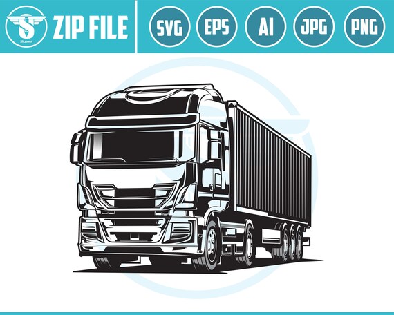 Modern Flat-Nose Truck logo - Cab-Over Engine Truck - COE truck logo -  Industrial Freight Truck - Forward Control Truck - truck eropa