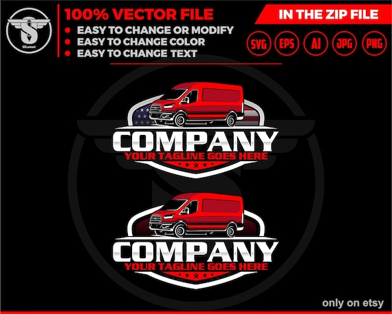 delivery van logo SVG, van car logo, Delivery logo, shipping logo, Cargo Delivery Van SVG, Moving Vehicle SVG, Delivery Van Truck Svg