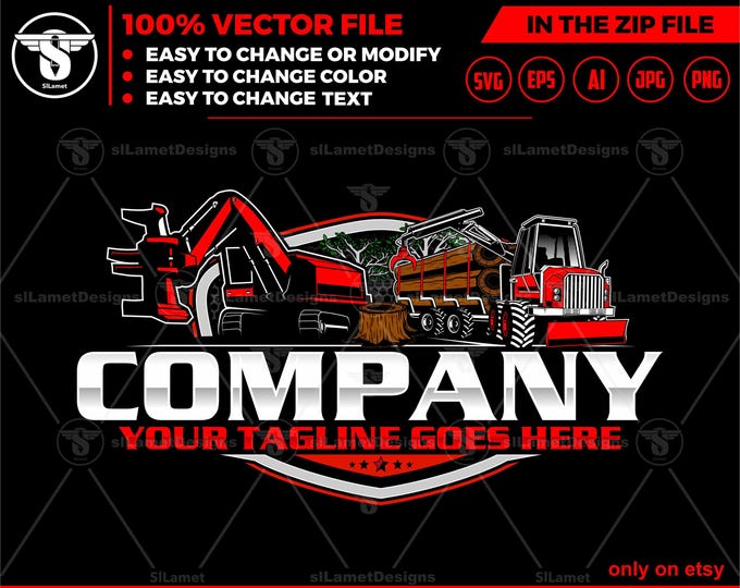 Timber Pro Machine and estry equipment logo - forwarder logging - estry equipment- logging equipment logo - heavy logging equipment logo