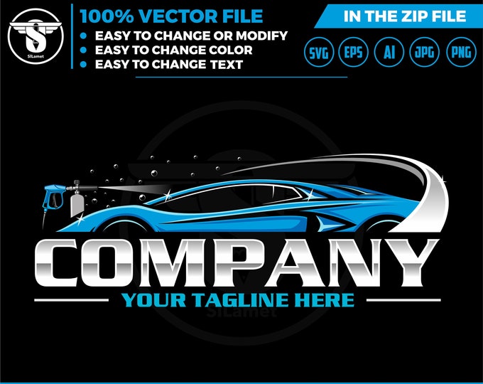 Car wash logo template - car wash logo - car wash svg - cleaning car logo - automotive - auto detailing car logo template - Car Detailing