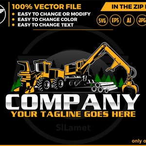 logging equipment logo - heavy logging equipment logo - Logging Machines logo