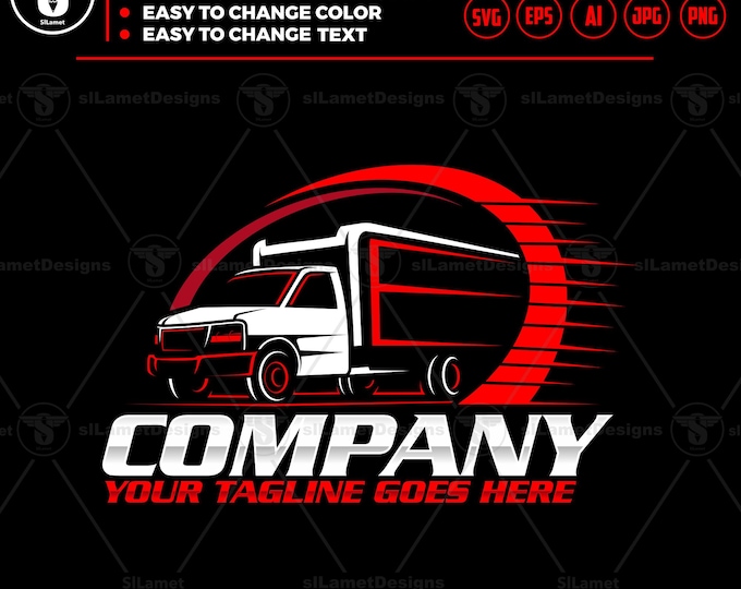 box truck logo: Truck delevery vector, svg, eps