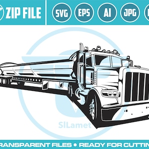 Semi Truck Trailer SVG: Big Rig Vector Cut File (Digital Download)