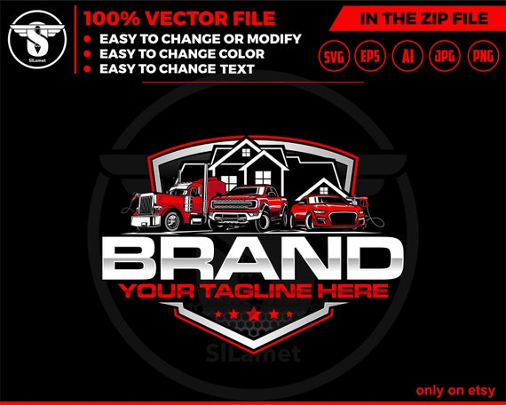 vehicle wash House logo - vehicle detailing logo, big rig, trucking, car wash logo,cleaning car logo , automotive logo, detailing logo