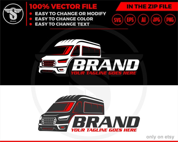 passenger van logo - public transport logo - transportation logo