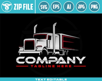 Trucking Company Logo SVG: Semi Truck Graphic, Truck Door Design (Digital Download)