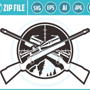 SNIPER RIFLE SVG - target Svg, Rifle Svg File, Deer Hunting Svg, Cricut Rifle Svg, Rifle Cut File, Sniper Rifle Svg, Wildlife Svg