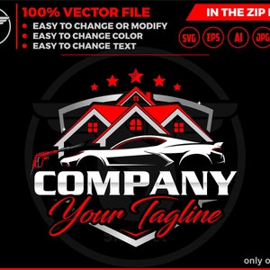 house Car wash logo template - car wash logo - car wash svg - cleaning car logo - automotive - auto detailing car logo - Car Detailing svg