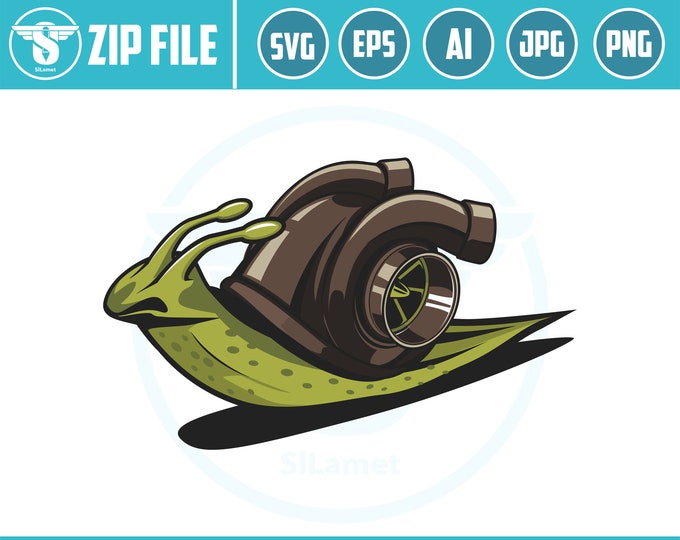 snail turno svg, Turbo snail,decal design, logo Emblem, Clipart Design SVG for print eps, ai, svg, png