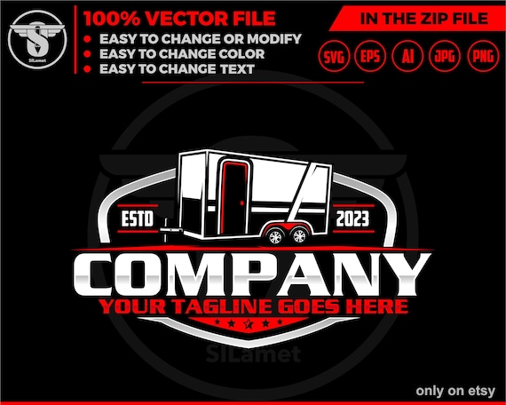 enclosed trailers logo trailer shipping logo - trailer logo, box trailer logo