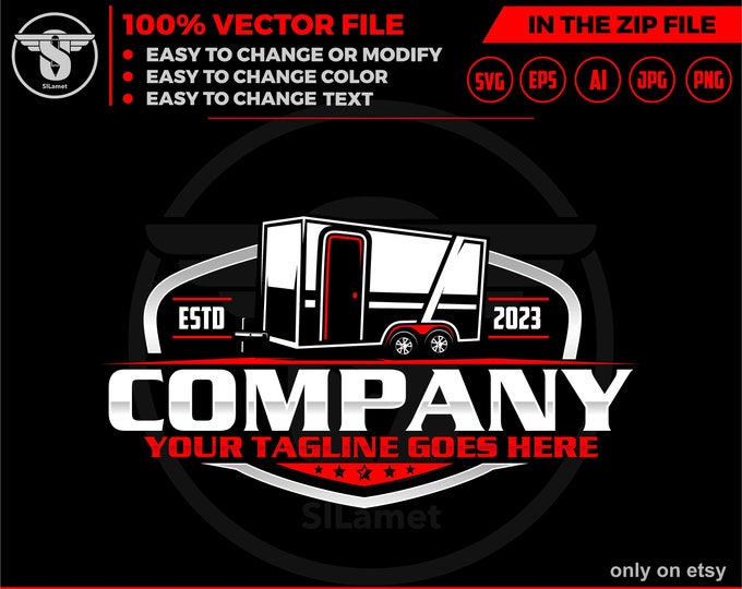 enclosed trailers logo trailer shipping logo - trailer logo, box trailer logo
