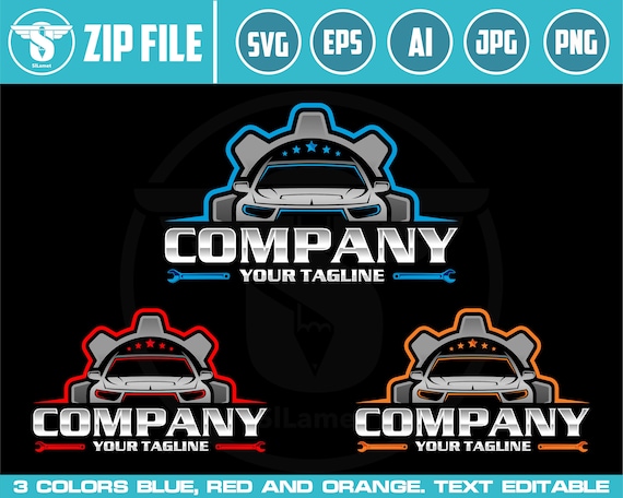 car repair logo template, car repair svg , auto fix logo, auto repair logo, car service logo, gear car logo, automotive logo SVG FILE