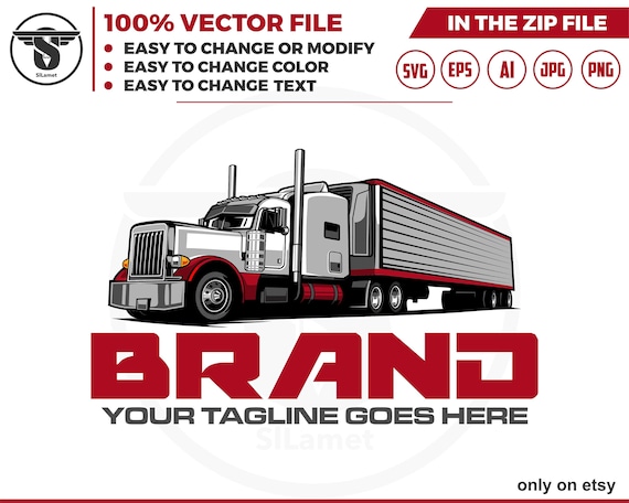 trucking logo - Trucking Company Logo - Truck trailer logo - Semi Truck logo