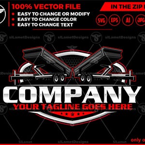 Bumper Pull Dump Trailer logo - dump trailer logo, dump trailer logo , Dumpster Logo , dump rental logo