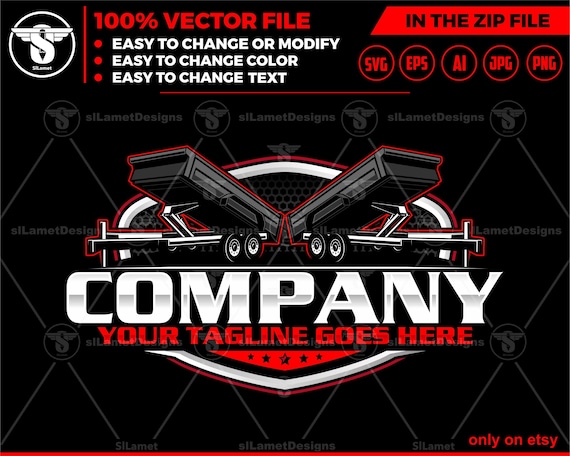 Bumper Pull Dump Trailer logo - dump trailer logo, dump trailer logo , Dumpster Logo , dump rental logo