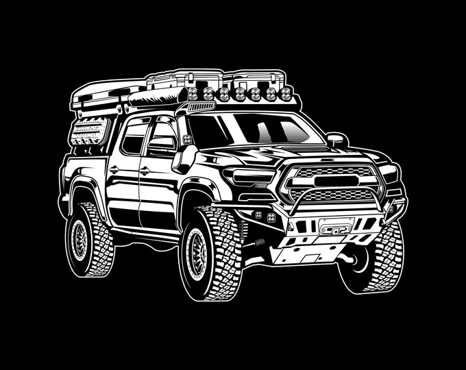 Toyota Tacoma TRD Off-Road: Truck Silhouette for cricut (svg, eps, png)