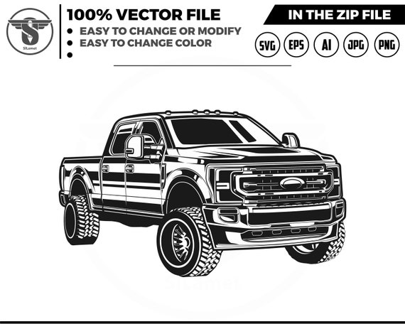 ford super duty svg, pickup truck, pickup truck Logo, pickup truck svg, pickup truck tshirt, silhouette SVG Vector Cricut Cut Cutting