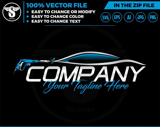 Car wash logo template - car wash logo - car wash svg - cleaning car logo - automotive