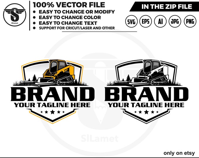skid steer brush hog logo -   brush hog head skid steer logo - skid steer brush cutter logo