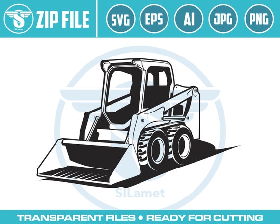 Skid steer loader logo, skid steer bulldozer logo, skid steer svg, Bulldozer logo SVG, Heavy Equipment logo Svg, Bulldozer svg, Wheel Loader