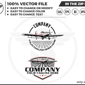 Agricultural Aircraft  logo - agricultural plane logo