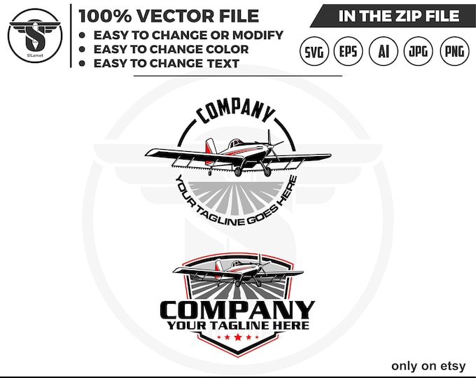 Agricultural Aircraft  logo - agricultural plane logo