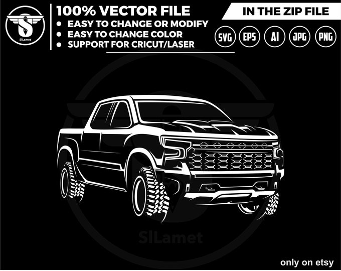 CHEVROLET pickup silhouette , pickup truck, pickup truck Logo pickup truck svg, pickup truck tshirt silhouette svg Vector Cricut Cut Cutting