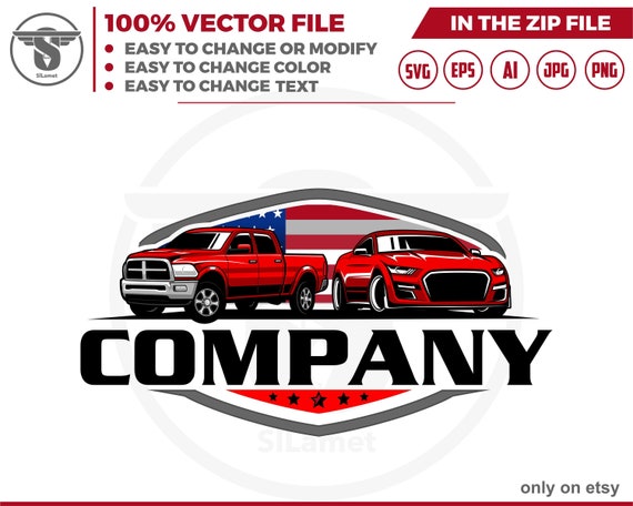 american sport car and pickup logo, automotive logo, luxury car logo, car logo svg, automotive svg , car logo template , car dealer logo