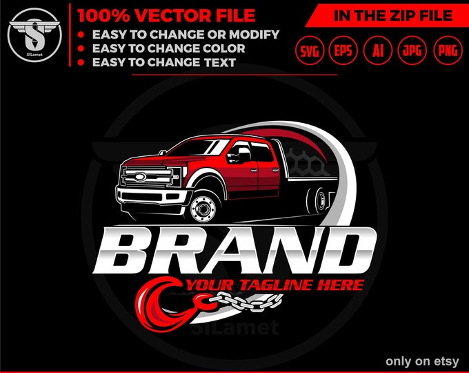 flatbed truck towing logo, towing logo template, towing chain svg, tow truck 18 wheeler, tow truck logo, towing service logo, tow car logo