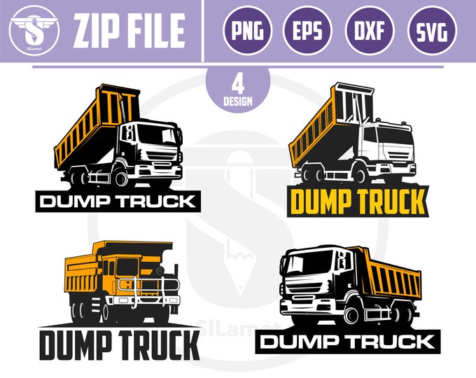 Dump Truck logo, Truck Svg, Trucking Svg, Dump Truck Cut Files, Dump Truck Files  printable Vinyl/ Sticker, Cut Files for Cricut, vector