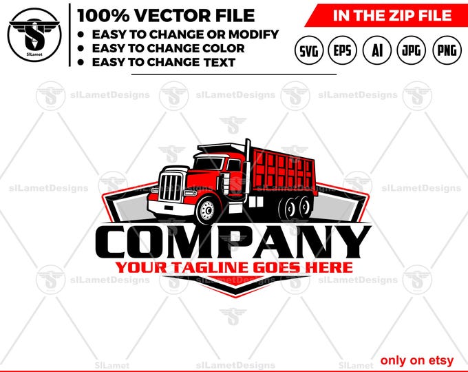 Dump Truck logo : Simple, Minimalist, Clean logo