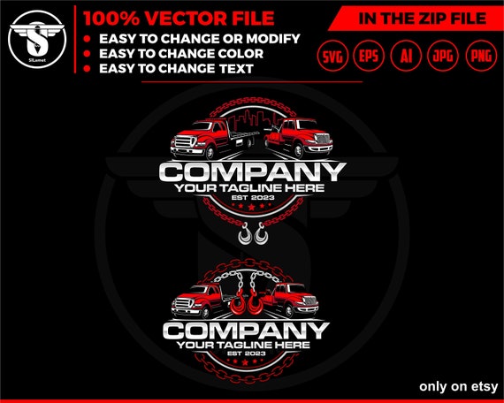 towing truck logo - towing logo template - towing chain svg - tow truck 18 wheele - tow truck logo - towing service logo - tow car logo