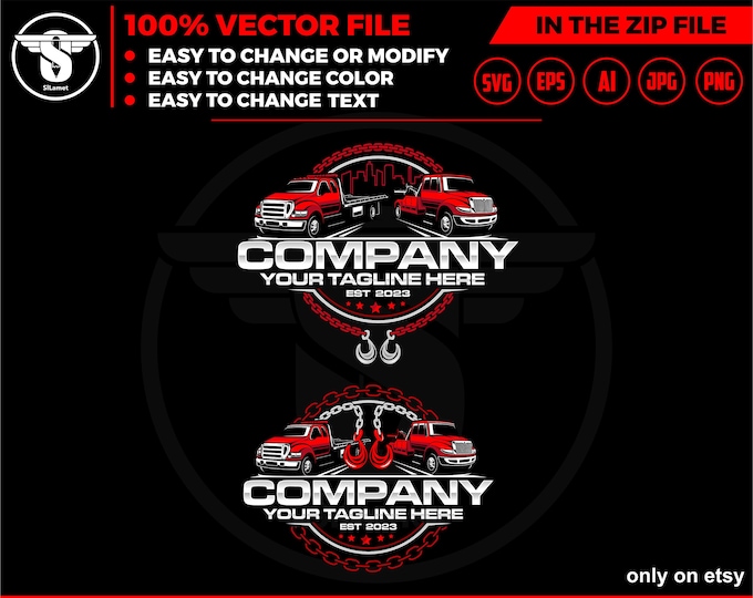 towing truck logo - towing logo template - towing chain svg - tow truck 18 wheele - tow truck logo - towing service logo - tow car logo