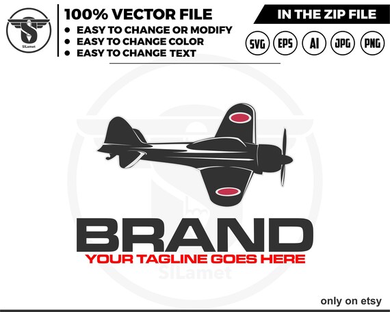 aircraft logo - Light aircraft logo - private planes logo - small planes logo - airplanes logo