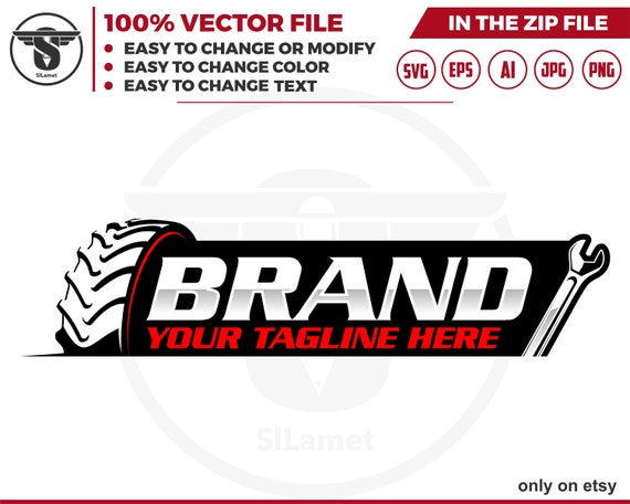tractor tire repair logo - tire service logo