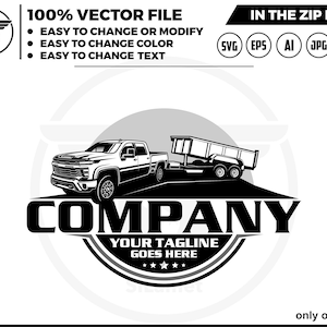 pickup and dump trailer logo, dump trailer rental logo, truck pickup logo svg, Dumpster Logo , dump rental logo