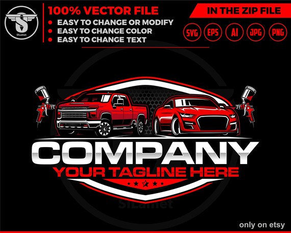 car painting logo, auto paint logo, car paint logo, paint body car logo, auto body paint logo, painting car logo, automotive logo SVG file