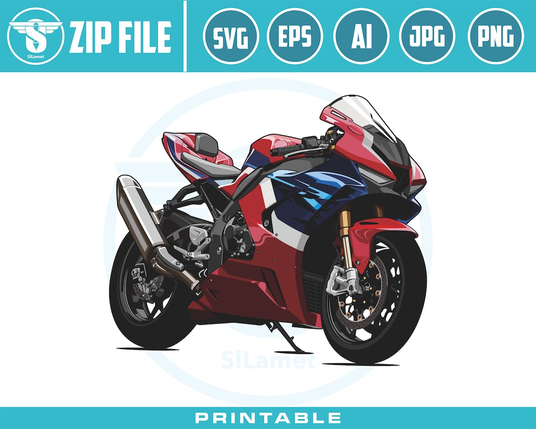 Yamaha R25 SVG Sport Bike Svg, Racing Motorbike, Illustration Motorbike ...