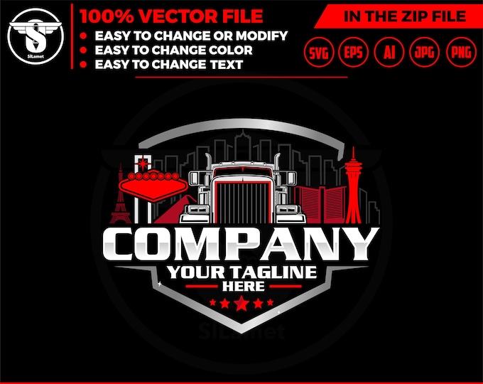 trucking las vegas logo - truck city logo - trucking logo