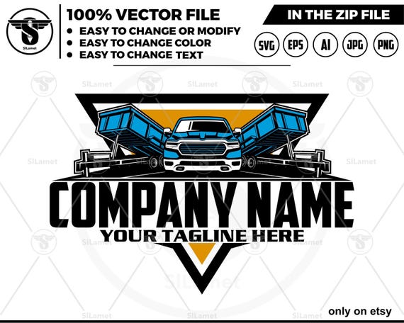 pickup and dump trailer logo