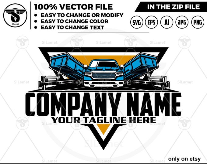pickup and dump trailer logo