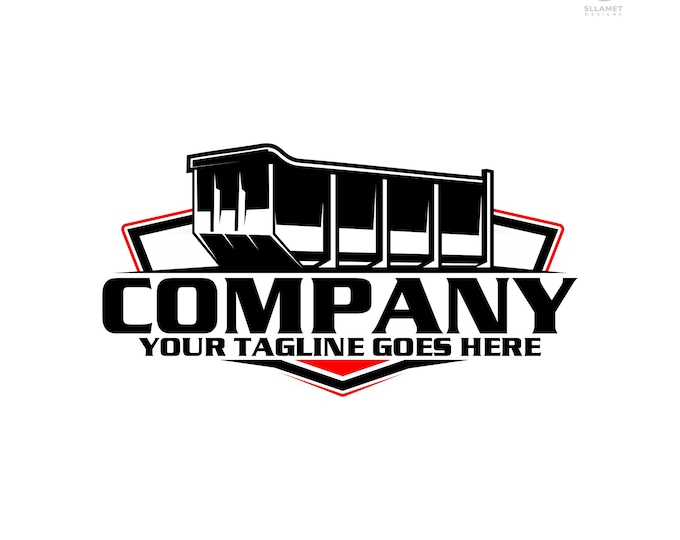 Roll Off Dumpster Logo: Junk Removal Waste Vector Designs (SVG, EPS, PNG)