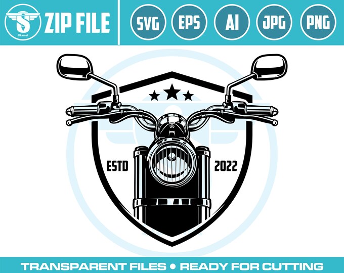 Motorcycle classic Svg, Motorcycle Svg, Chopper Cruiser Svg Harley Svg Clipart Motorbike Svg PNG Files for Cricut Vector For Silhouette SVG