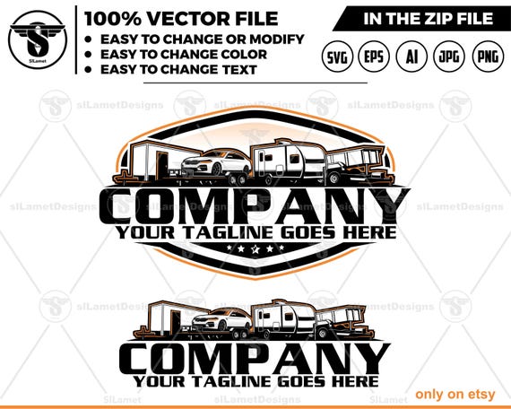 trailer rental logo - trailer services -  dump trailer and flat bed trailer logo, flat bed and dump trailer rental logo, trailer rental logo