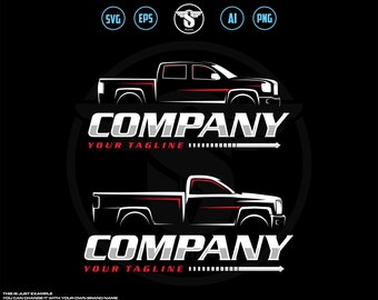 Pickup Truck Logo SVG: Company Branding Line Art (Digital Download)