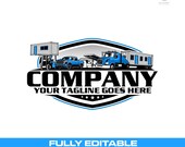Container House Transport Logo: Modular Home Moving Vector Designs (SVG, EPS, PNG)