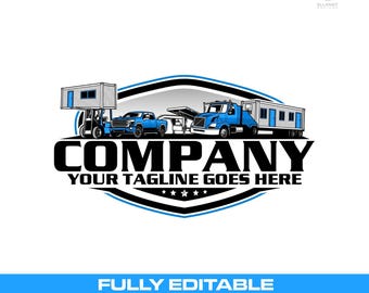Container House Transport Logo: Modular Home Moving Vector Designs (SVG, EPS, PNG)