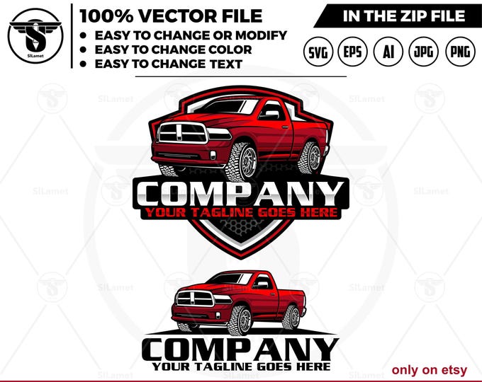 pickup logo - pickup truck svg - pickup truck Company Logo - pickup truck vector - ram pickup - Dodge Ram 1500 Single Cab - Dodge Ram 1500